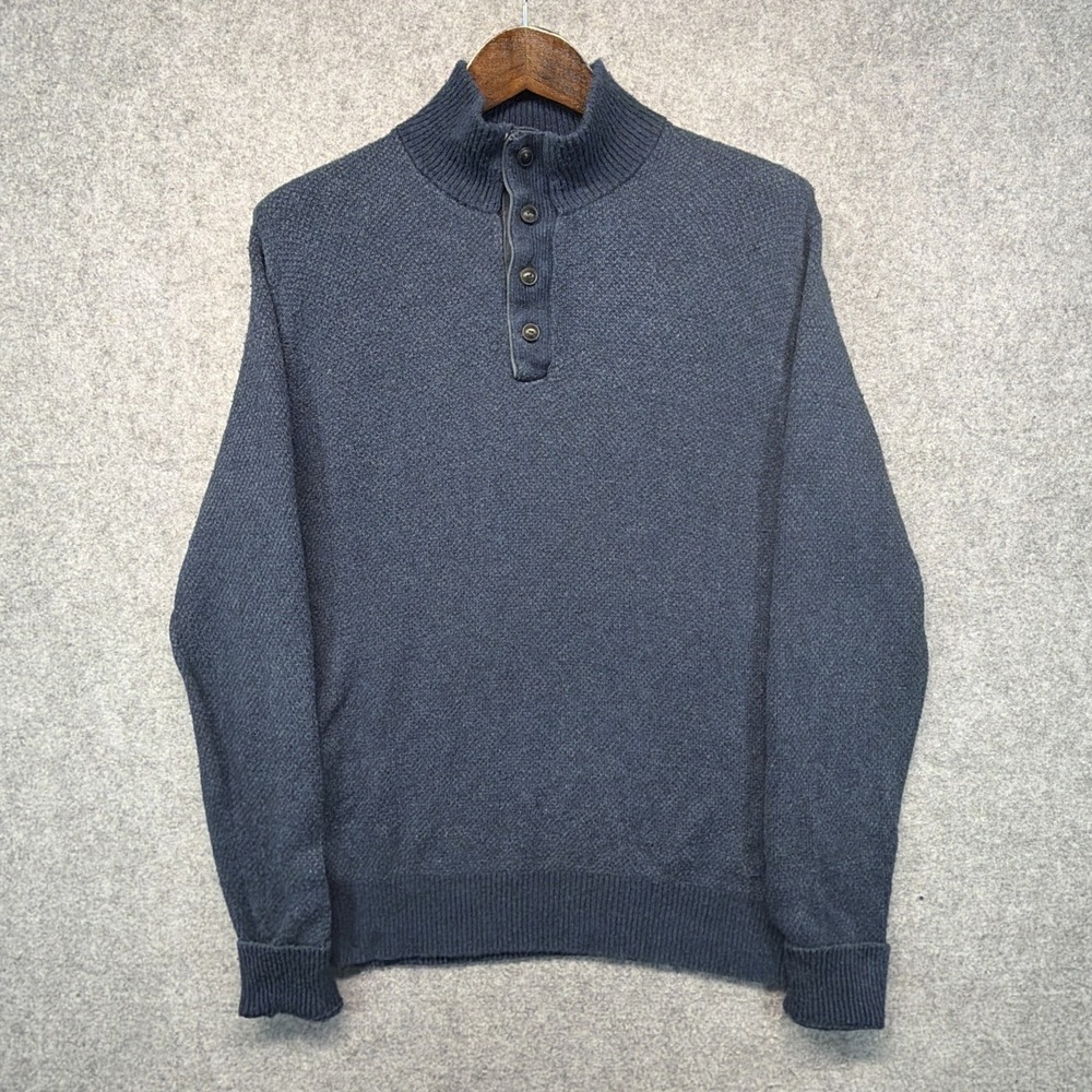 Vintage Polo Ralph Lauren Sweater Mens Large 100% Tussah Silk Henley‎ Mock Neck